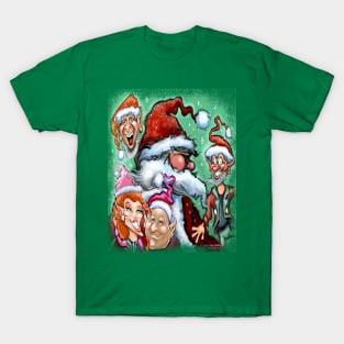 Santa Claus and Christmas Elves T-Shirt